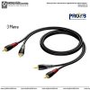 Procab CLA800 - Çift Erkek RCA Ses Kablosu / 3 Metre
