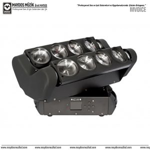 Eclips Falcon W - 8 x 12W Beyaz Sese Duyarlı Robot Işık