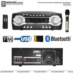 Denox DXV Logic 802 Mic - 120W Stereo Amfi