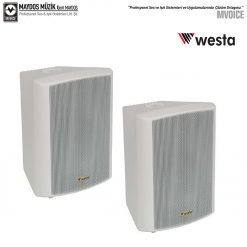 Westa WS 5TW - 5'' 125W Duvar Tipi 100V Kabin Hoparlör / Takım-Beyaz