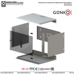 Günko SHRK 12U 5440 PLG 111  - 19'' SOHO Rack DEMONTE Duvar Tipi Kabin