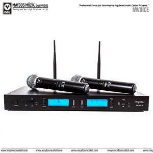 Doppler DM-502H UHF Band Çift El Telsiz Mikrofon