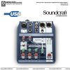 Soundcraft Notepad 5 - 5 Kanal Analog USB Mixer